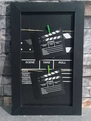 Klaket Tasarımlı İpli ve Mandallı Fotoğraf Çerçevesi No: 1