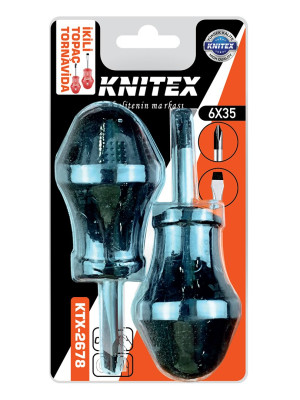 2PCS - YILDIZ-DÜZ TOPAÇ TORNAVİDA SETİ 6X35