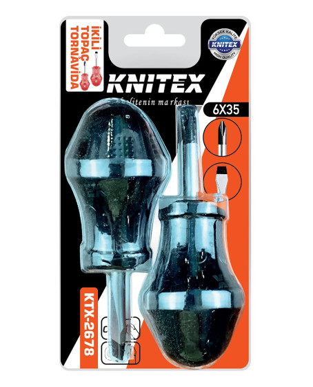 2PCS - YILDIZ-DÜZ TOPAÇ TORNAVİDA SETİ 6X35
