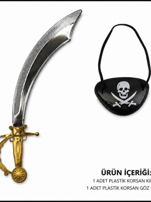 Korsan Kılıç ve Göz Bandı Seti Parlak (Çocuk & Yetişkin Uyumlu) Korsan Kılıç ve Göz Bandı Seti Parlak (Çocuk & Yetişkin Uyumlu)