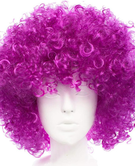 Koyu Mor Renk Violet Afro Bonus Saç Peruk Koyu Mor Renk Violet Afro Bonus Saç Peruk