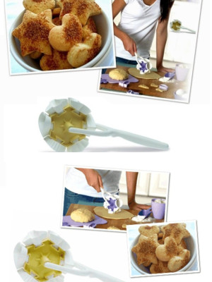 Kurabiye Ruleti - Çiçek - Kalp - Üçgen - Muffin şekillerinde Kurabiye Şekillendirici