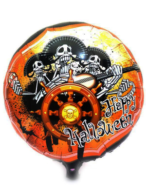 Kuru Kafalı Korsanlar Halloween Şekilli Folyo Balon 45 cm Kuru Kafalı Korsanlar Halloween Şekilli Folyo Balon 45 cm