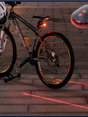 Lazer Güvenlik Şeritli Bisiklet Stop Lambası