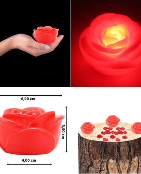 Led Işıklı Gül Romantik Gül