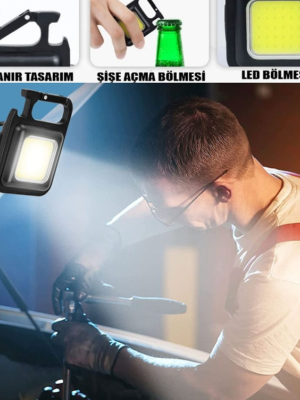 LED Işıklı Flash Özellikli 4 Modlu Anahtarlık El Feneri LED Işıklı Flash Özellikli 4 Modlu Anahtarlık El Feneri