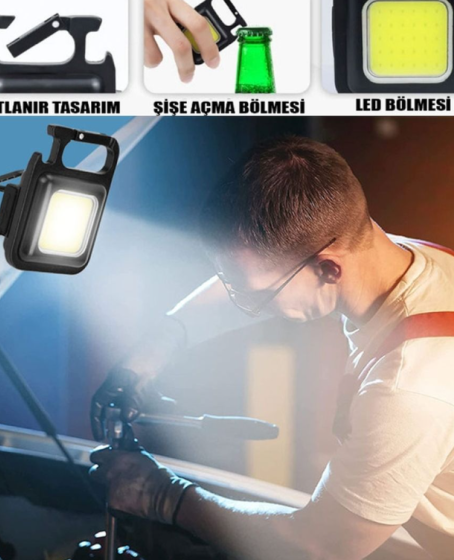 LED Işıklı Flash Özellikli 4 Modlu Anahtarlık El Feneri LED Işıklı Flash Özellikli 4 Modlu Anahtarlık El Feneri