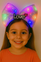 LED Işıklı Love Yazılı Mor Fiyonk Taç – Kız Çocuk Parti Tacı