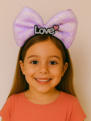 LED Işıklı Love Yazılı Mor Fiyonk Taç – Kız Çocuk Parti Tacı LED Işıklı Love Yazılı Mor Fiyonk Taç – Kız Çocuk Parti Tacı