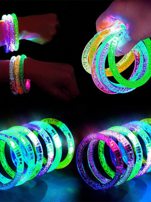 Led Işıklı Pilli Işıklı Rengarenk Bileklik Işıklı Bilezik Karışık Renk 1 Adet
