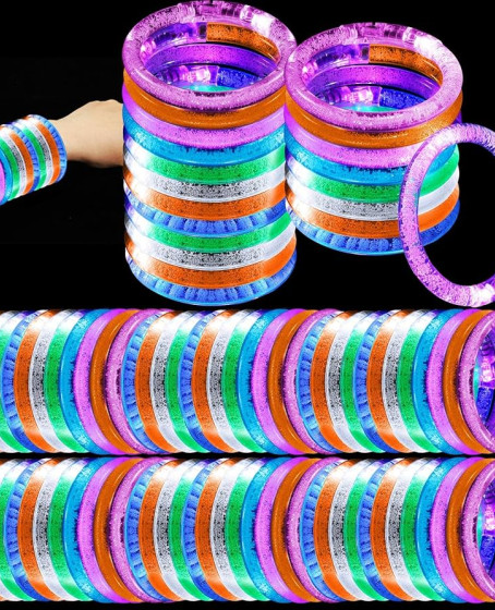 Led Işıklı Pilli Işıklı Rengarenk Bileklik Işıklı Bilezik Karışık Renk 1 Adet