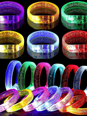 Led Işıklı Pilli Işıklı Rengarenk Kalın Bileklik Işıklı Bilezik Karışık Renk 1 Adet Led Işıklı Pilli Işıklı Rengarenk Kalın Bileklik Işıklı Bilezik Karışık Renk 1 Adet