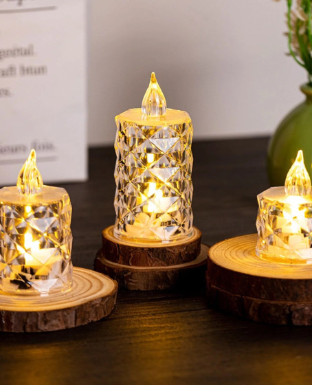 Led Mum Şeffaf Kristal LED Mum Pilli Alevsiz Çay Mumu Düğün Doğum Günü Ortam Işığı Midi Led Mum Şeffaf Kristal LED Mum Pilli Alevsiz Çay Mumu Düğün Doğum Günü Ortam Işığı Midi