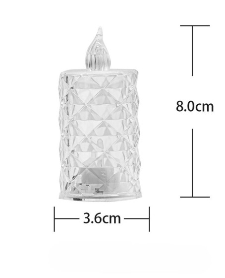 Led Mum Şeffaf Kristal LED Mum Pilli Alevsiz Çay Mumu Düğün Doğum Günü Ortam Işığı Led Mum Şeffaf Kristal LED Mum Pilli Alevsiz Çay Mumu Düğün Doğum Günü Ortam Işığı