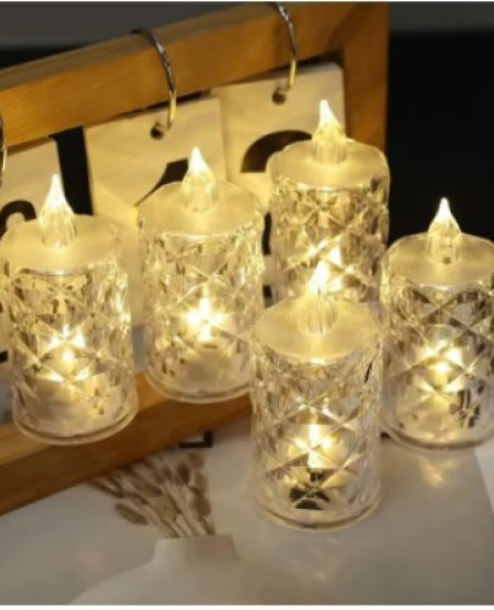 Led Mum Şeffaf Kristal LED Mum Pilli Alevsiz Çay Mumu Düğün Doğum Günü Ortam Işığı Midi Led Mum Şeffaf Kristal LED Mum Pilli Alevsiz Çay Mumu Düğün Doğum Günü Ortam Işığı Midi