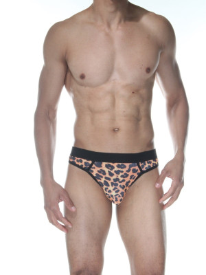 Leopar Desenli Erkek Tangası