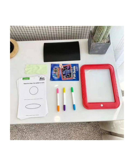 Magic Pad Çocuk Eğitici Sihirli Işıklı Kalemli Öğretici Pili Pad