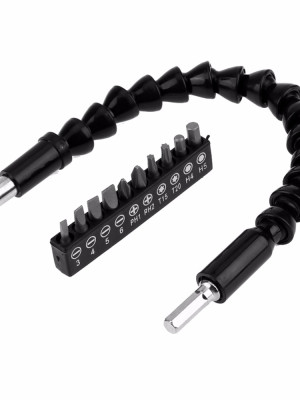 Matkap Ucu - Bükülebilir Oynar  Vidalama Bits Uzatma Aparatı 30Cm - Komple Set
