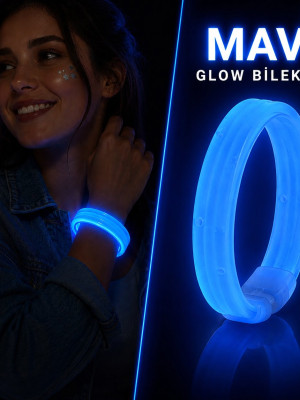 Mavi Kalın Glow Bileklik – Kırılarak Yanan Parti ve Festival Bilekliği Mavi Kalın Glow Bileklik – Kırılarak Yanan Parti ve Festival Bilekliği