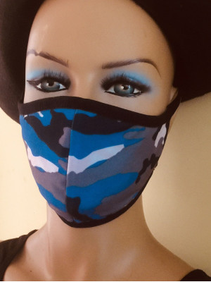 Mavi Kamuflaj Maske
