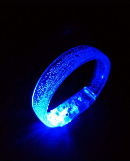 Mavi Led Işıklı Baskı Yapılabilen Pilli Bileklik Bilezik 1,5 cm Genişlik Mavi Led Işıklı Baskı Yapılabilen Pilli Bileklik Bilezik 1,5 cm Genişlik