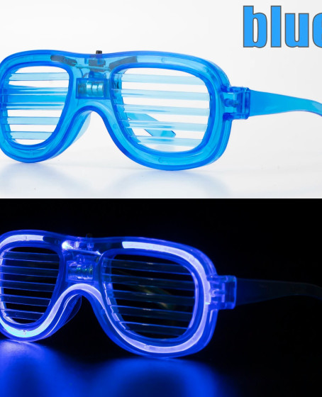 Mavi Led Işıklı Parti Gözlüğü - Neon Glow Şerit Gözlük 3 Modlu Mavi Led Işıklı Parti Gözlüğü - Neon Glow Şerit Gözlük 3 Modlu