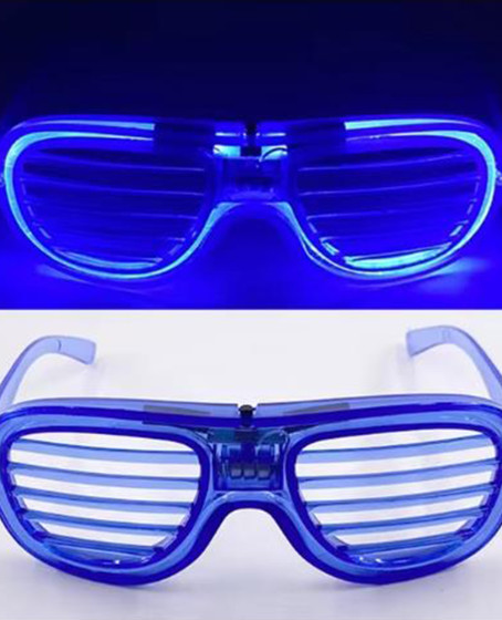 Mavi Led Işıklı Parti Gözlüğü - Neon Glow Şerit Gözlük 3 Modlu Mavi Led Işıklı Parti Gözlüğü - Neon Glow Şerit Gözlük 3 Modlu