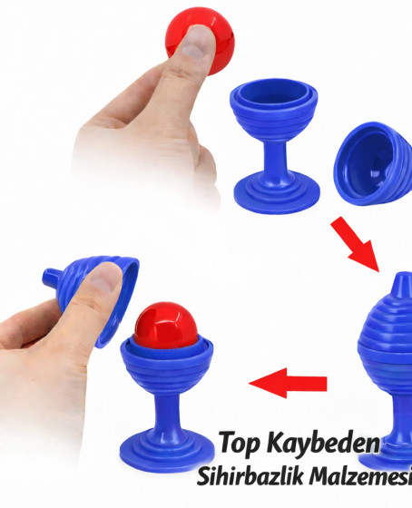 Mavi Renk Sihirli Kupa Top Kaybetme Oyunu 7 cm