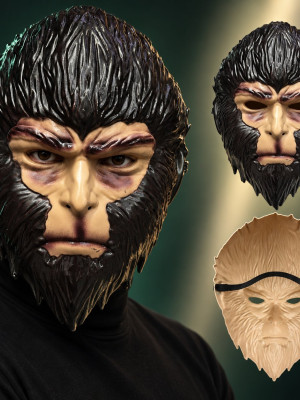 Maymun Kral Wukong Plastik Yüz Maskesi Maymun Kral Wukong Plastik Yüz Maskesi