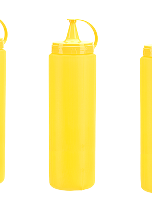 Mayonez Sos Şişesi - 1000ML Dev Boy Sarı 3 Adet