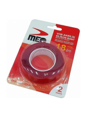 Meg Çift Taraflı Akrilik Silikonize Bant 18 mm x 2 metre