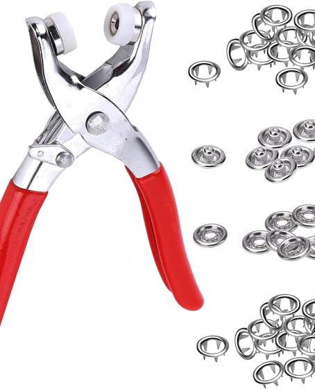 Metal Çıtçıtlı Düğme Pensesi ve Düğmesi (25 Set) Metal Çıtçıtlı Düğme Pensesi ve Düğmesi (25 Set)