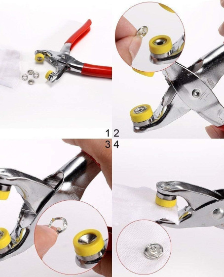 Metal Çıtçıtlı Düğme Pensesi ve Düğmesi (25 Set) Metal Çıtçıtlı Düğme Pensesi ve Düğmesi (25 Set)