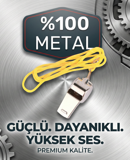 Metal Ipli Hakem ve Deprem Düdüğü (24'lü)
