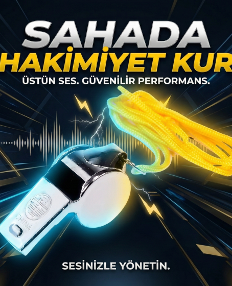 Metal Ipli Hakem ve Deprem Düdüğü (24'lü)
