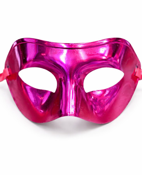 Metalize Parlak Parti Maskesi Pembe Renk 16x7 cm Metalize Parlak Parti Maskesi Pembe Renk 16x7 cm