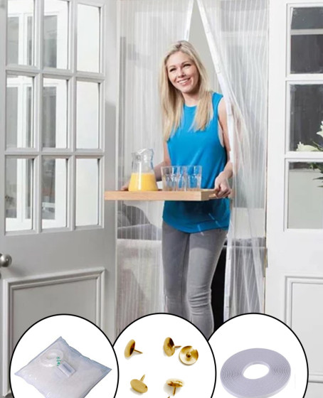 Mıknatıslı Manyetik Kapı Sinekliği Sineklik Tülü Perde (60cm x 210cm 2 Adet Tül) Mıknatıslı Manyetik Kapı Sinekliği Sineklik Tülü Perde (60cm x 210cm 2 Adet Tül)