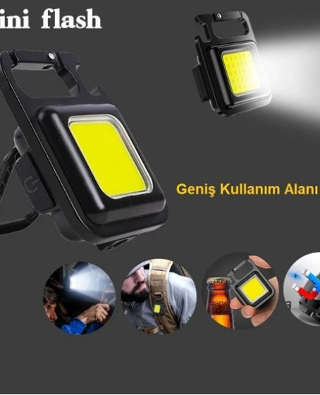 Mini 30 Ledli Mıknatıslı Anahtarlık Flash Kamp Lambası Askılı Kapak Açacaklı Şarjlı Fener Mini 30 Ledli Mıknatıslı Anahtarlık Flash Kamp Lambası Askılı Kapak Açacaklı Şarjlı Fener