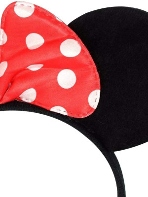 Kırmızı Fiyonklu Minnie Mouse Taç Fare Tacı Kafa Bandı Kırmızı Fiyonklu Minnie Mouse Taç Fare Tacı Kafa Bandı