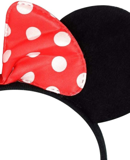 Kırmızı Fiyonklu Minnie Mouse Taç Fare Tacı Kafa Bandı
