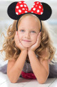 Kırmızı Fiyonklu Minnie Mouse Taç Fare Tacı Kafa Bandı