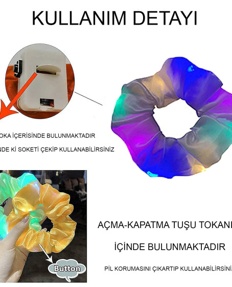 Mint Yeşili Renk Led Işıklı Lastikli Saç Tokası - 3 Modlu Festival & Parti Saç Tokası Mint Yeşili Renk Led Işıklı Lastikli Saç Tokası - 3 Modlu Festival & Parti Saç Tokası