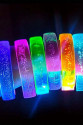 Mor Led Işıklı Baskı Yapılabilen Pilli Bileklik Bilezik 1,5 cm Genişlik