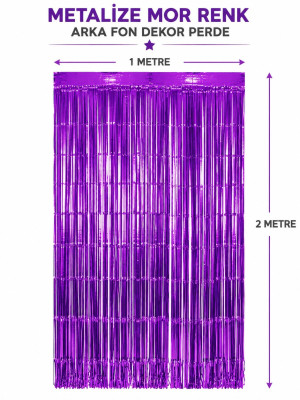 Mor Metalize Parti Perdesi 100x200 cm – Kapı ve Arka Fon Perdesi Mor Metalize Parti Perdesi 100x200 cm – Kapı ve Arka Fon Perdesi