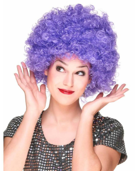 Mor Renk Kıvırcık Afro Bonus Peruk Parti Peruğu Mor Renk Kıvırcık Afro Bonus Peruk Parti Peruğu