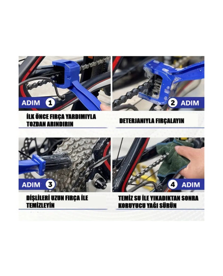 Motorsiklet & Bisiklet Zinciri Temizleme Fırçası Çift Taraflı Motorsiklet & Bisiklet Zinciri Temizleme Fırçası Çift Taraflı