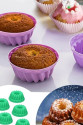 Silikon Göbekli Muffin CupCake Kalıbı - Sürekli Kullanım Muffin Kek Kalıbı 6 ADET