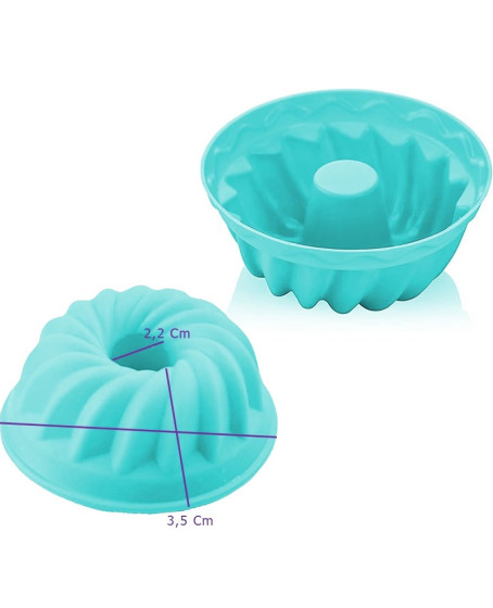 Silikon Göbekli Muffin CupCake Kalıbı - Sürekli Kullanım Muffin Kek Kalıbı 6 ADET