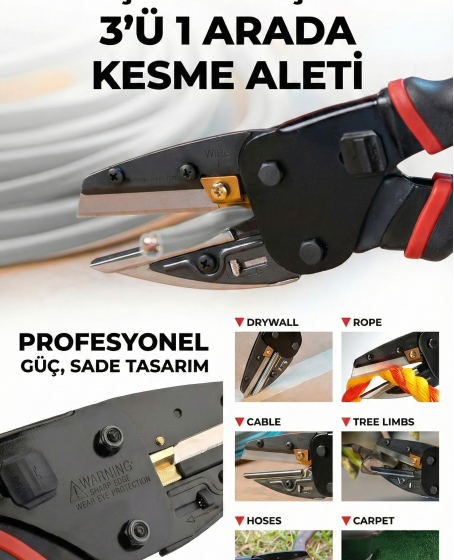 Multi Cutter Kalın Ve Sert Malzeme Kesme Aleti Multi Cutter Kalın Ve Sert Malzeme Kesme Aleti