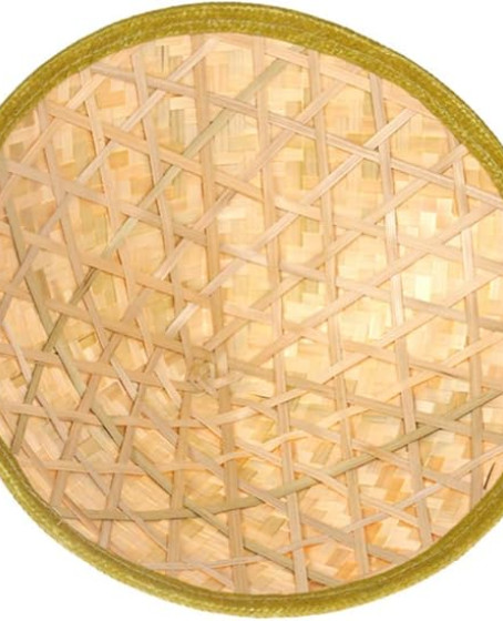 Naturel Renk Cambodia Kamboçyalı Vietnam Şapkası PVC Hasır